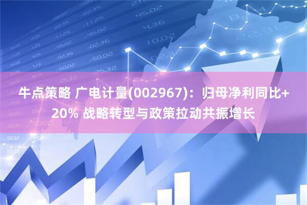 牛点策略 广电计量(002967)：归母净利同比+20% 战略转型与政策拉动共振增长